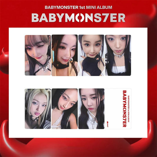 8pcs/set KPOP BABYMONSTER Album HAPPY 1000 DAYS LOMO Card Tea Lu Bao Monster Photo Card AHYEON HARAM RORA RUKA ASA Postcard SS69 7.69 CH-XK-BAB04