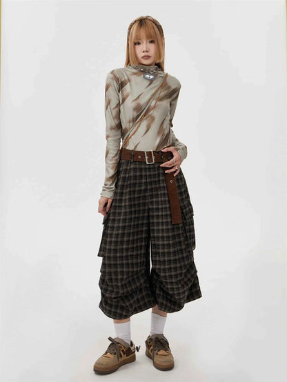 Summer Women Abi Goblin Core Plaid Jorts Harajuku Y2k Streetwear Shorts 2000s Aesthetic Pants Japanese Grunge Cyber Punk Tomboy