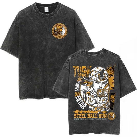 SS69 Men's Jojo Bizarre Adventure Killer Queen Graphic T-Shirt Cotton Tee
