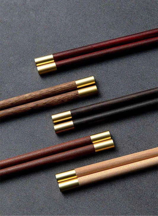 High Quality Premium Natural Red SandalWood Chopsticks Gift Box Packaging Household Cutlery Tableware Set Chinese Chopsticks