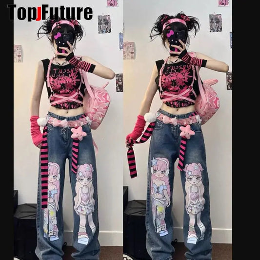 SS69 Gothic Lolita Punk Harajuku Belt with Heart, Star, and Bow Pendants