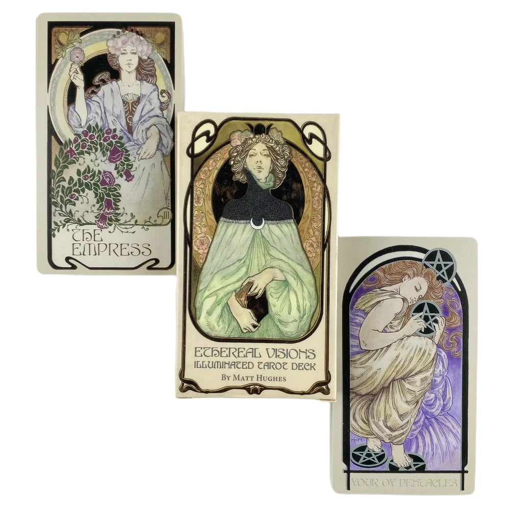 Ethereal Visions Illuminated Tarot Cards A 80 Deck Oracle English Visions Divination Edition Borad Playing Games SS69