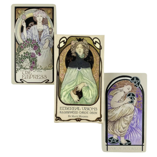 Ethereal Visions Illuminated Tarot Cards A 80 Deck Oracle English Visions Divination Edition Borad Playing Games SS69