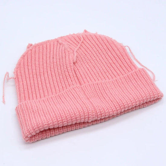 Long fox Ears Knitted Hat Men Women Rabbit Ear Warm Crochet Beanies Kpop Hip Hop Hat Winter Skullies Cap Y2k Christmas Gifty