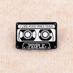 Vintage Cassette Tape Enamel Brooch Pin Retro 80s 90s