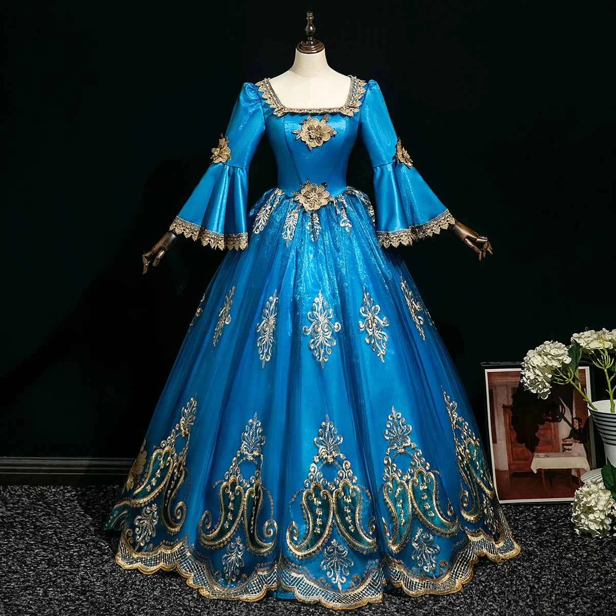 Customized Women Renaissance Victorian Party Dresses Baroque Historical Theater Masquerade Gowns