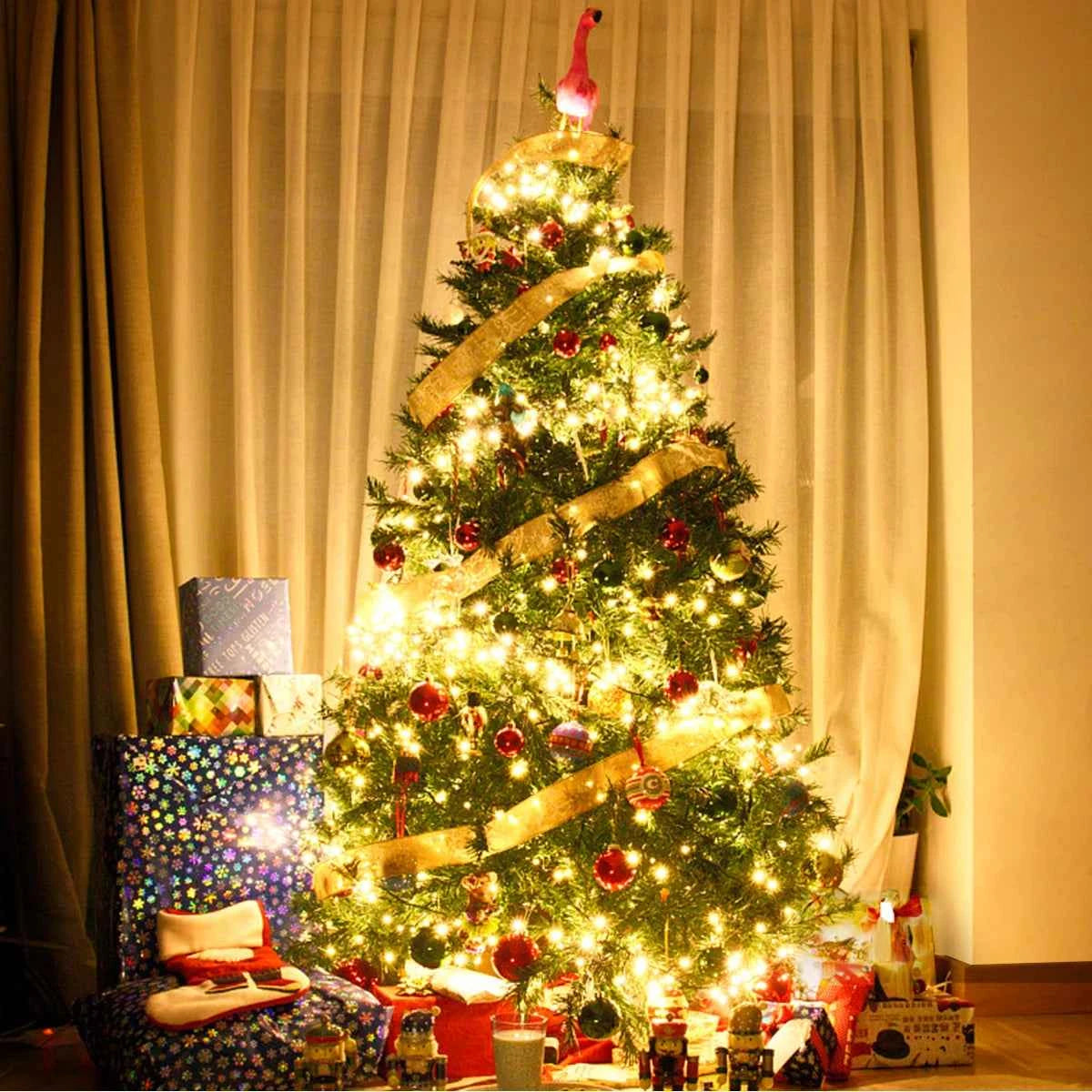 Christmas Decor Lights for Home Village 2024 24V LED String 20m 30m Fairy Garland for Chrismas Tree Country Yard Garden Wedding