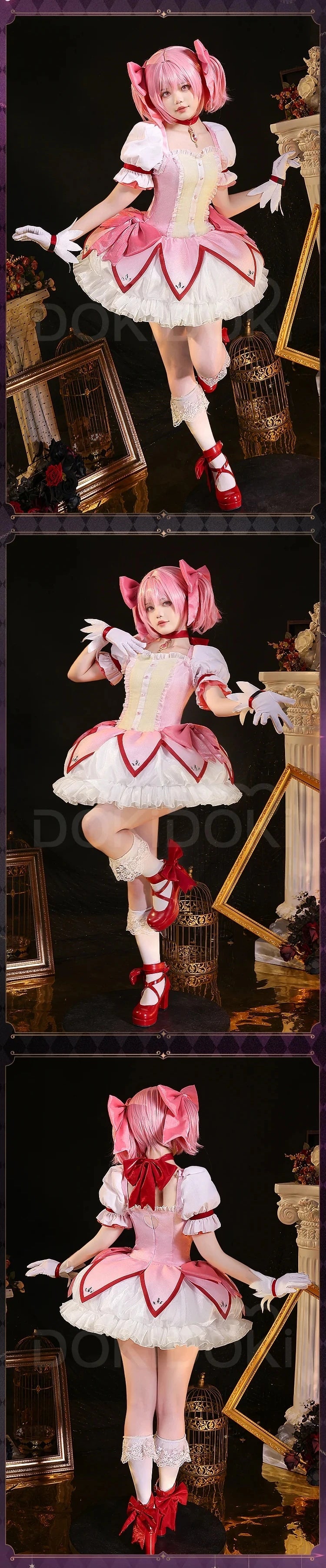IN STOCK Madoka Cosplay Anime【S-XXL】DokiDoki-SR Kanamee Madoka Cosplay Costume Plus Size SS69