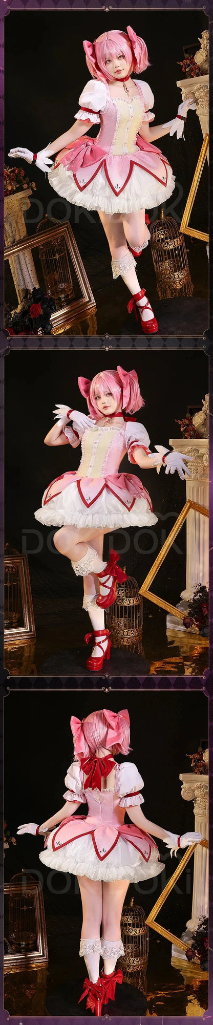 IN STOCK Madoka Cosplay Anime【S-XXL】DokiDoki-SR Kanamee Madoka Cosplay Costume Plus Size SS69