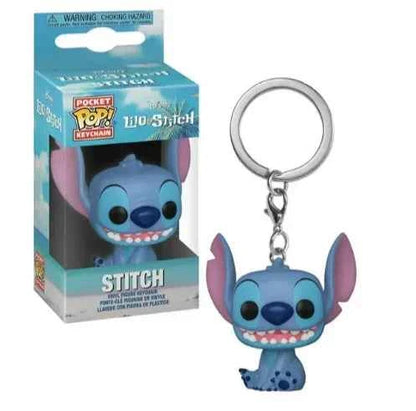 New 22 Styles Funko Pocket pop Keychains Mickey Mouse Minnie Donald Duck Stitch Angel Elvis TIKI Lilo Scrump Vinyl Figure Toys