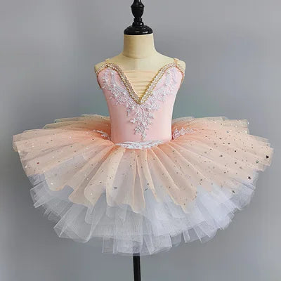 Girls Ballet Tutu Dress for Kids Princess Performance Fairy Costume