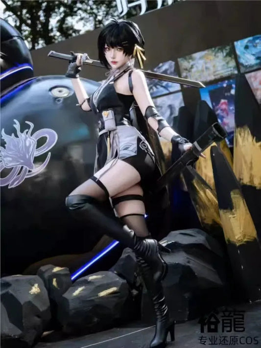 Wuthering Waves Rover Cosplay Costume Wig Female Uniform Earrings Bag Main Character Resonator Halloween Party for Women SS69