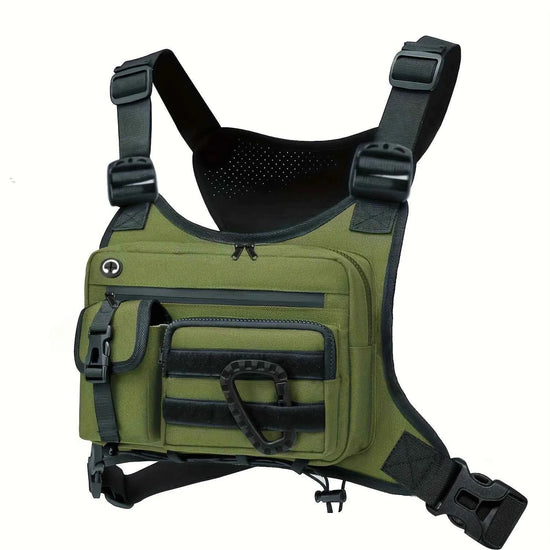 Outdoor Chest Bag For Men and Women, Tactical Vest For Running, Cycling, EDC Chest Pack Rig For Sports and Workouts