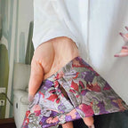 Traditional Japanese Kimono Yukata Obi Belt Crane Floral Printed Haori Belt Brocade Jacquard Waistband Shirt  Decor Accessories