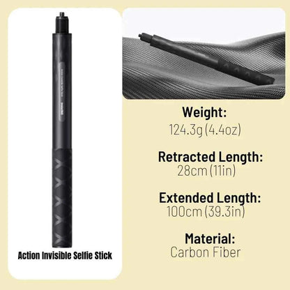 Insta360 Invisible Selfie Stick 114cm 100cm 85cm Extensible Monopod Grip For Insta 360 X5 X4 Air X3 Original Accessories