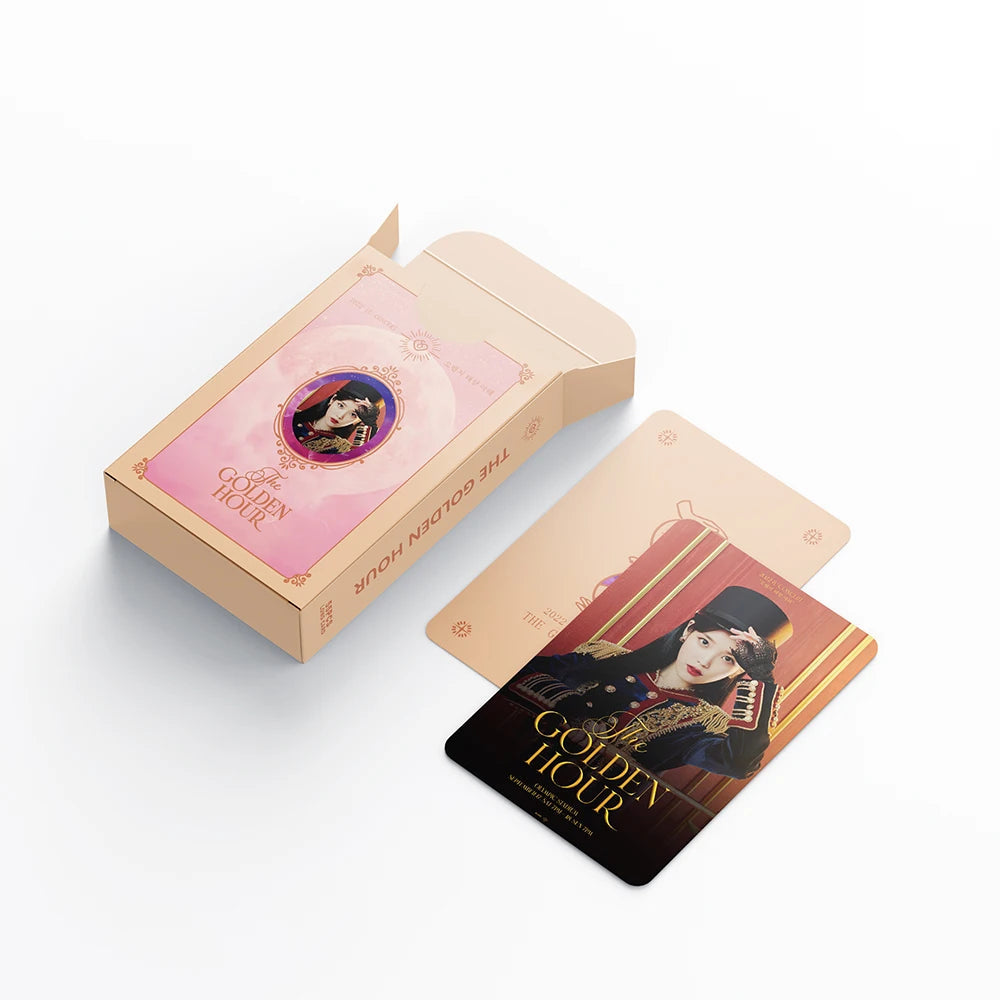 55pcs/set Kpop IU The Golden Hour Lomo Cards High quality HD Photocard for fans collection Fashion Cute Fans Gift SS69