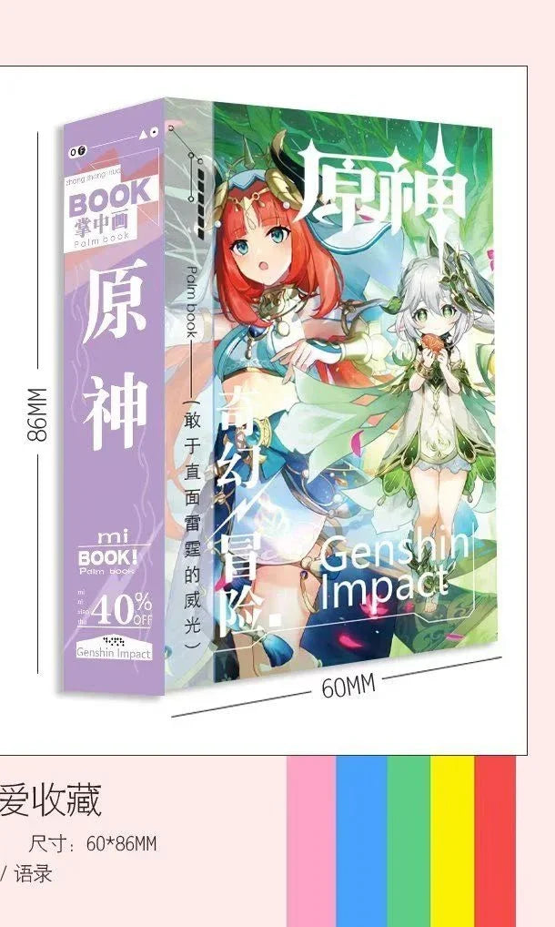 Game Impact Alhaitham Anime Project 40 Sheets 80 Pages Double-sided Mini Characters 68x60mm Magazine Miniature Comic Books SS69 9.69 Nilou / 40 Sheets 80 Pages