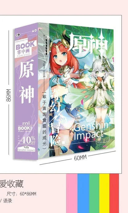 Game Impact Alhaitham Anime Project 40 Sheets 80 Pages Double-sided Mini Characters 68x60mm Magazine Miniature Comic Books SS69 9.69 Nilou / 40 Sheets 80 Pages