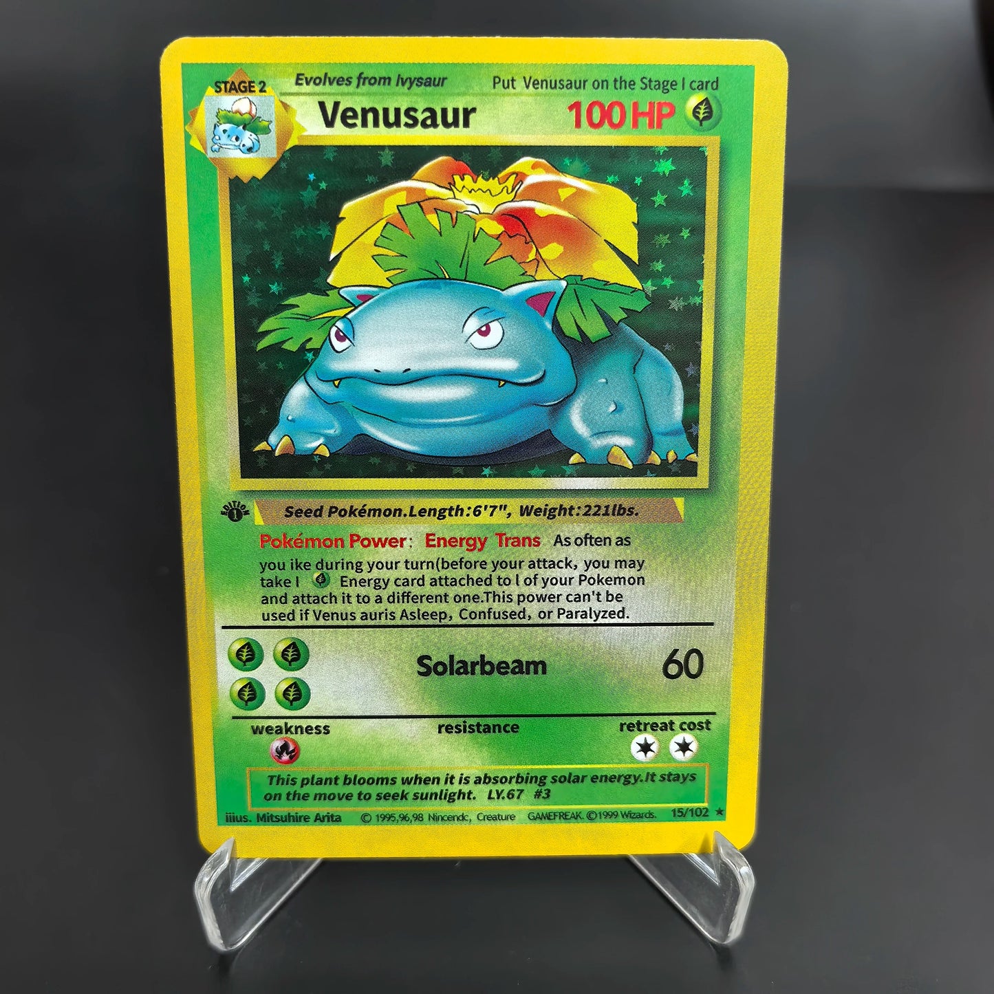 1996 First Generation Pokemon Trading Cards Rare Edition with Charizard  Mewtwo Venusaur Blastoise Classic Game Anime Gift Toys SS69 9.69 ZZXXK-1Pcs-10