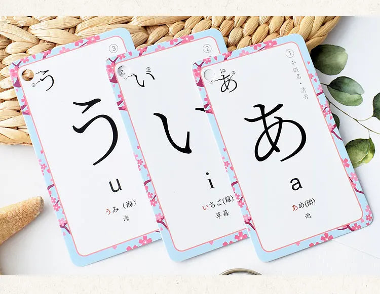 Japanese Language Hiragana Katakana Syllabary Gojūon Learning Card Book Pocket Flash Education Teaching Toys SS69