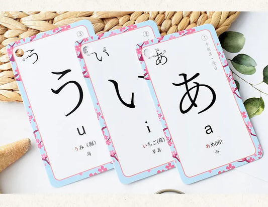 Japanese Language Hiragana Katakana Syllabary Gojūon Learning Card Book Pocket Flash Education Teaching Toys SS69