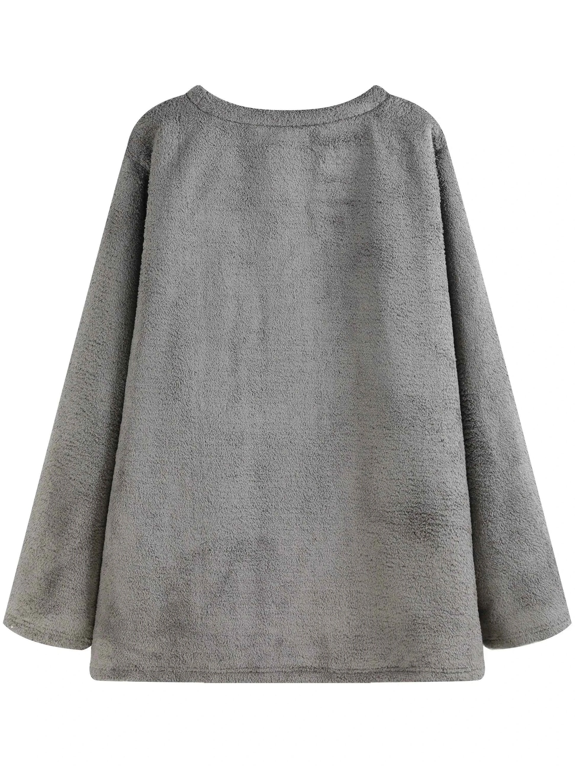 Women Plus Size Woven Sweater