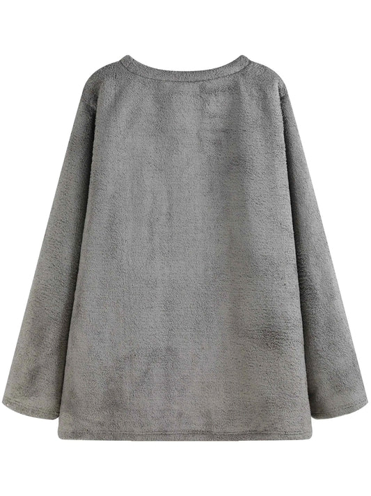 Women Plus Size Woven Sweater