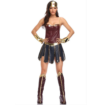 SS69 Women's Superhero Bodysuit Costume with Headgear for Cosplay Halloween