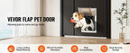 SucceBuy Pet Door Aluminum Frame with Lock and Flap System Weatherproof Doggy Door Easy to Install in Interior or Exterior Doors