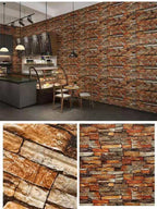 3D Foam Brick Wall Stickers, Waterproof Peel & Stick Panels 70x77cm