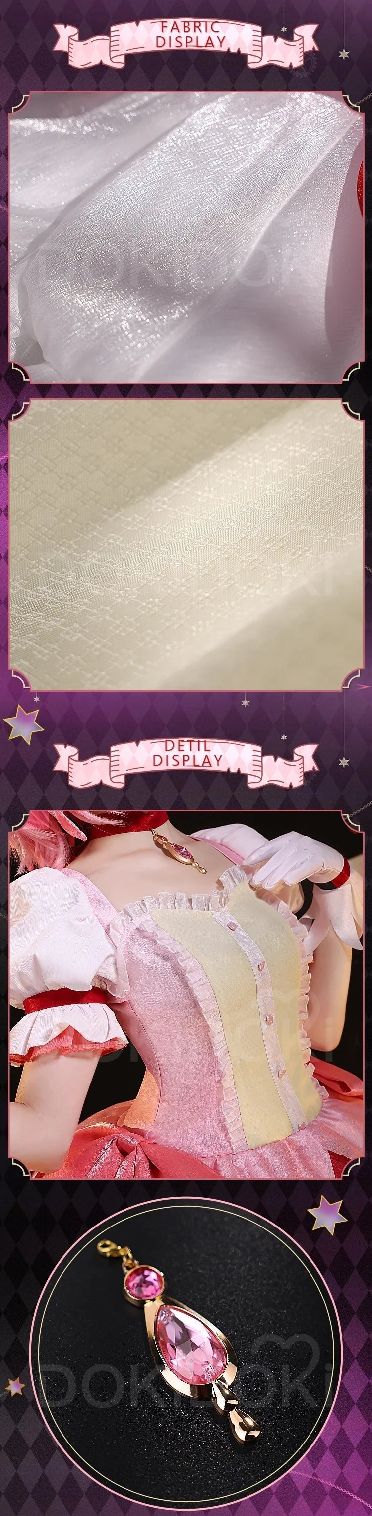 IN STOCK Madoka Cosplay Anime【S-XXL】DokiDoki-SR Kanamee Madoka Cosplay Costume Plus Size SS69