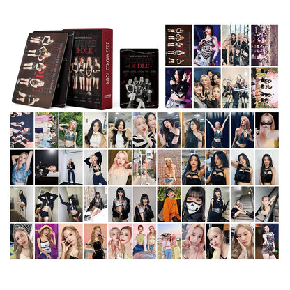 KPOP 55cards/set (G) I-DLE Album Card I FEEL Album GIDLE Ye Shuhua MINNIE Printed Photo Card LOMO Card Gift For Girls Collection SS69