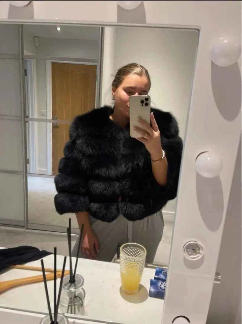 Winter Women's Cold Coat Top Fox Jackets For Women clothing Natural Real fox Fur Jacket Coats For Women Fur Jacket In Promotion