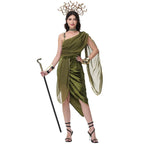 Women's Medusa Greek Myth Jumpsuit Costume - Green Polyester