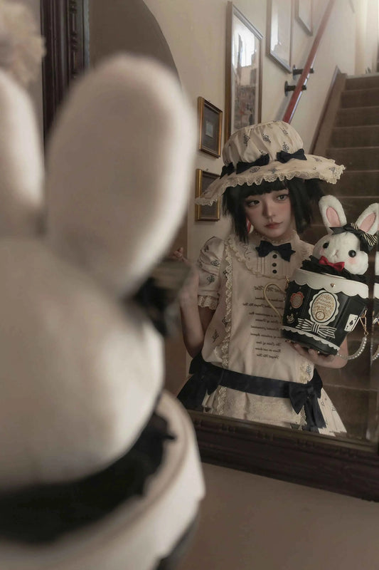 Japanese Original Lolita Cartoon Cute Rabbit Plush Shoulder Bag Sweet Kawaii Jk Uniform Oblique Span Bag