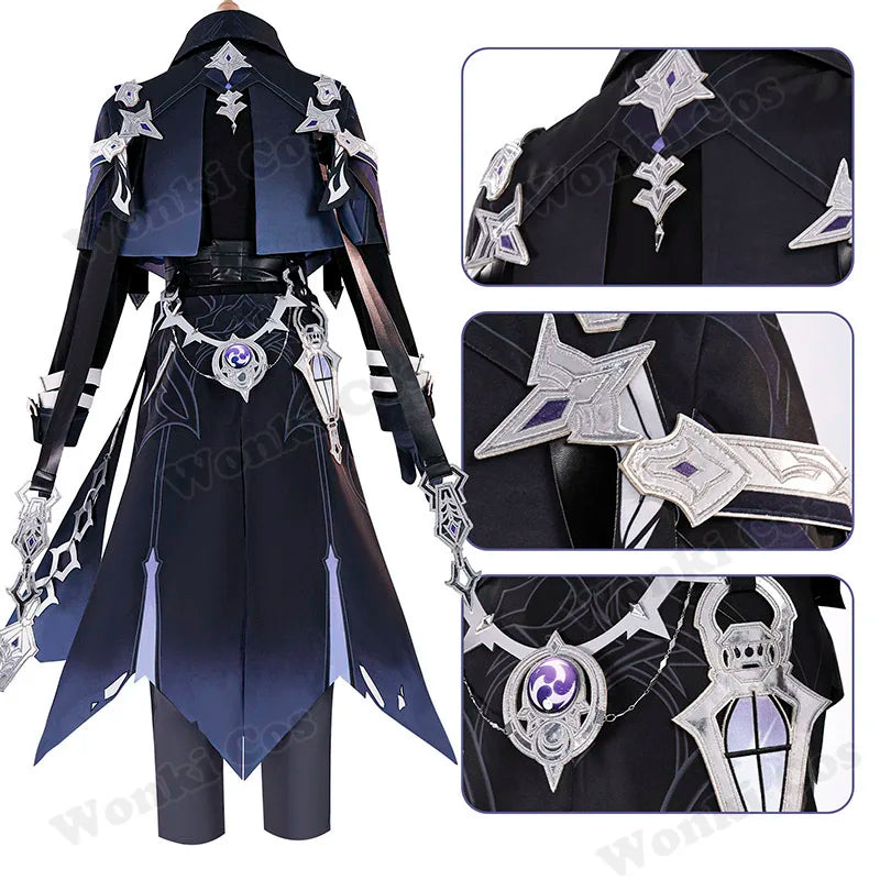 Game Impact Kyryll Chudomirovich Flins Cosplay Costume Wig Hair for Men Halloween Party Carnival Role Paly Outfits