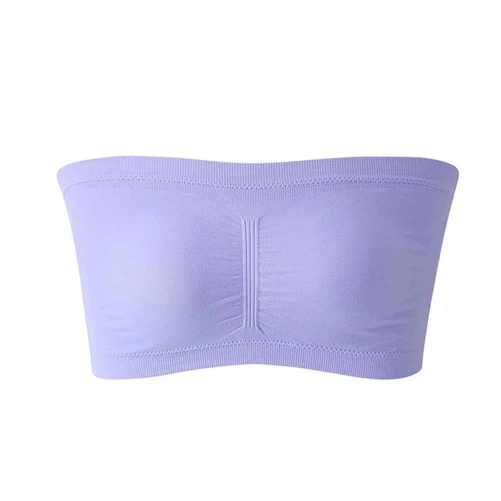 DOIAESKVE Large Size plus Wireless Tube Top Strapless Bra Women's Seamless Bandeau Bra Comfortable Underwear for Big Size Women
