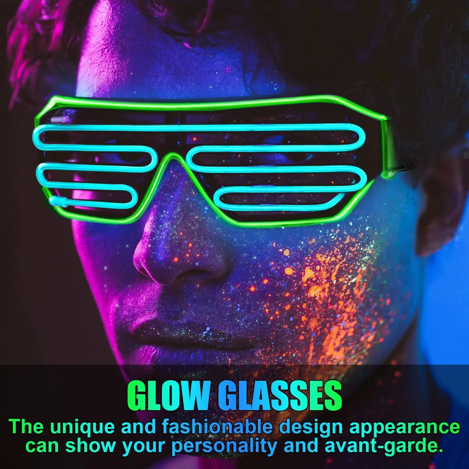 LED Glow Glasses with Blinking Modes for Parties