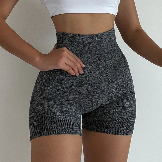Women Yoga Shorts High Waist Butt Lifting Workout Fitness Tights Tummy Control Gym Running Stretched Pants Casual Sportswear SS69