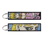 Sword Wind Legend Anime JOJO Wonderful Adventure Weaving Mark Keychain Sword Wind Legend Decorative Chain Fabric Key Pendant