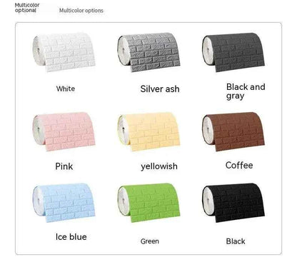 70cmx1/5/10m 3D Wallpaper Decoration Self-adhesive Antique Foam Brick Wallpaper Living Room Bedroom Waterproof 3d Wall Sticker