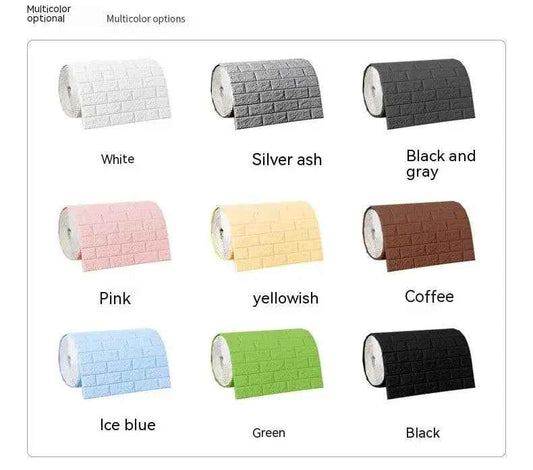 70cmx1/5/10m 3D Wallpaper Decoration Self-adhesive Antique Foam Brick Wallpaper Living Room Bedroom Waterproof 3d Wall Sticker