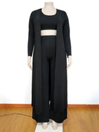Plus Size 3 Piece Outfits Tracksuit Women Coat Vsest Pants Sets Long Sleeve Fall Fashion Steetwear 2022 Wholesale Dropshipping SS69