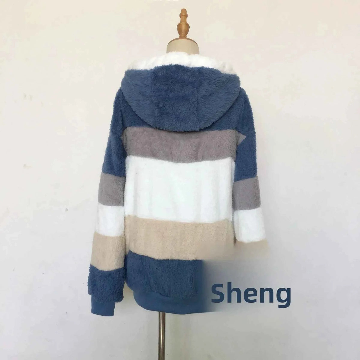 Warm Fleece Oversized Hooded Jacket Women's Autumn Winter Thickened Zipper Pocket Patchwork Clothing Comfortable Sweatshirt