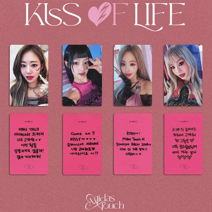 4Pcs/Set KPOP KISS OF LIFE Photocards Midas Touch Album Postcard JULIE NATTY BELLE HANEUL Double-Sided Lomo Cards KIOF Fans Gift SS69 8.69 SHOWCASE / 5.4x8.5cm