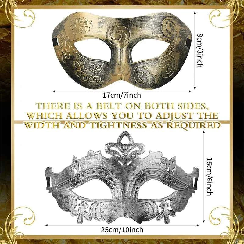 24-150Pcs Couple Masquerade Masks Bulk Venetian Carnival Mask Mardi Gras Antique Vintage Mask for Woman Men Prom Party Costume