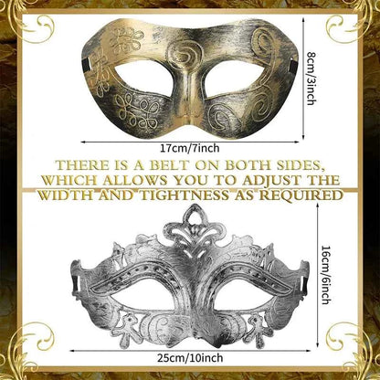 24-150Pcs Couple Masquerade Masks Bulk Venetian Carnival Mask Mardi Gras Antique Vintage Mask for Woman Men Prom Party Costume
