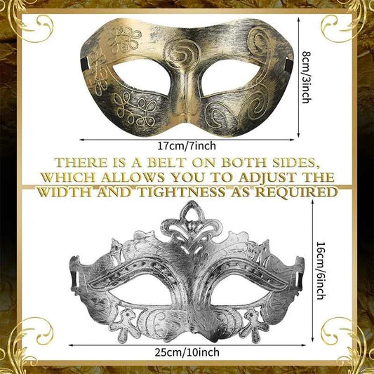 24-150Pcs Couple Masquerade Masks Bulk Venetian Carnival Mask Mardi Gras Antique Vintage Mask for Woman Men Prom Party Costume