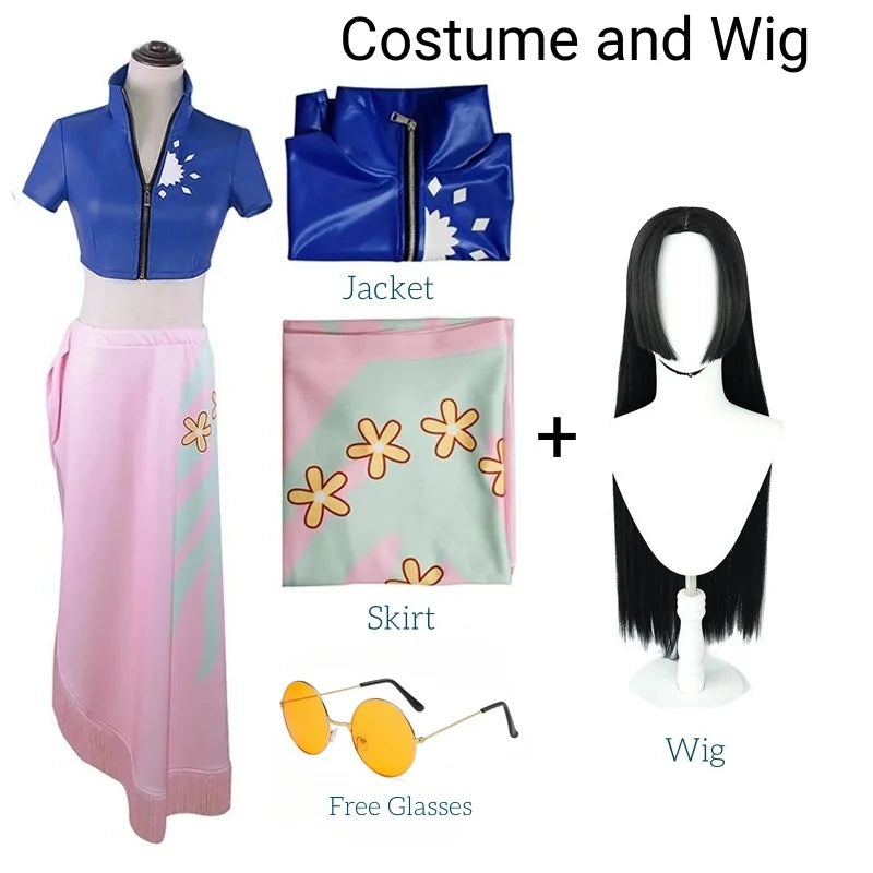 Nico Robin Cosplay Costume Top and Wrap Skirfor Women One Piece Anime Nico Robin Outfit Dress SS69 48.69 Costume and wig / M