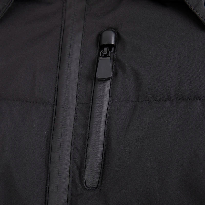Women's Winter Hooded High Waist Padded Sport Parkas Coats with Belt Female Elegant Thick Warm Pockets Windproof Skiing Jackets